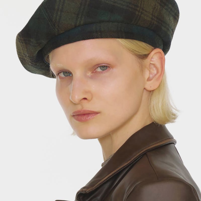 студия UNDERCONTROL БЕРЕТ ПОЛНОЛУНИЯ / ШЕРСТЬ В КЛЕТКУ / ЛЕСНОЙ ЗЕЛЕНЫЙ FREE